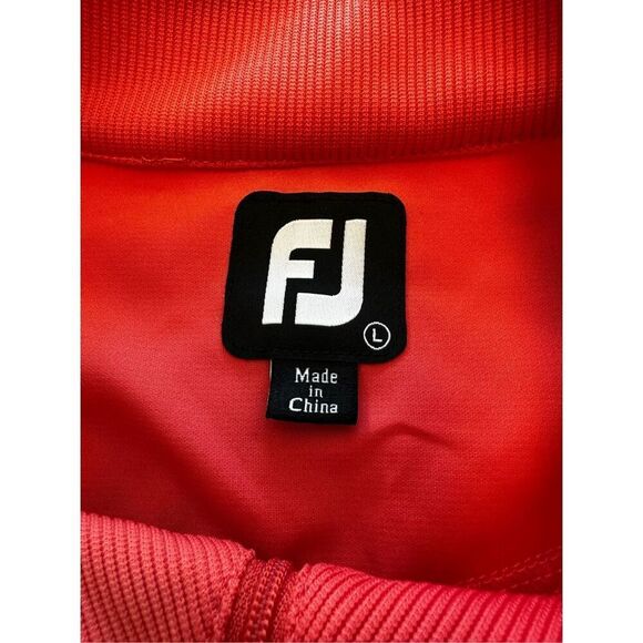 FJ FootJoy Vest 1/4 Zip Pullover Coral/Guava Men’s Sz L - Picture 4 of 6